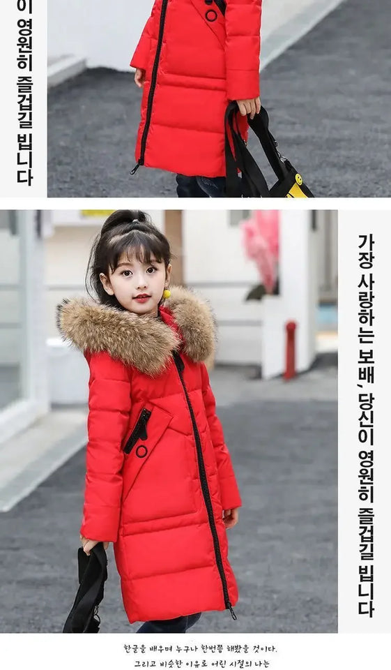 Girls Cotton Jacket Thickened Down Cotton Outerwear Children's Winter Coat Teen Clothes Girls 5 7 9 10 11 12 Years Parka Clothes