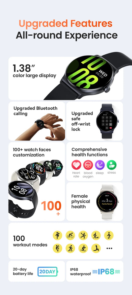 HAYLOU Solar Lite Smart Watch Bluetooth Chiamata Smartwatch Monitoraggio della frequenza cardiaca Ossigeno nel sangue Test di stress del sonno Orologio sportivo