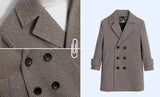 Kids Boy's Autumn Winter Quilted Wool Coat Mid Weight Trench Coat British Style Warmth Cold Resistance