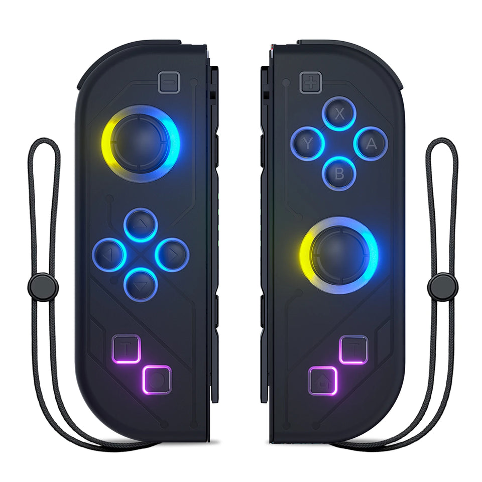 Gamepad For Nintendo Switch/OLED/Lite - RGB LED (L/R) Joypad , Turbo Dual Vibration Wireless Controller For NS Joycon