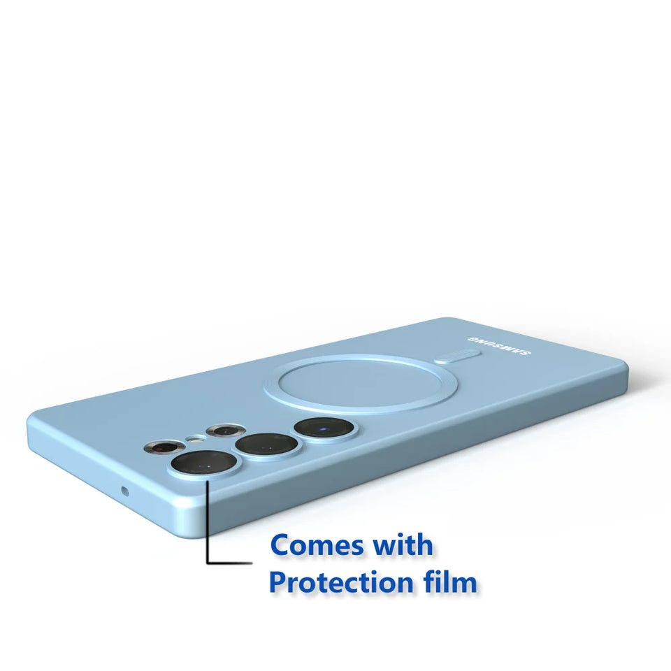 Magnetic mobile phone soft case For Samsung Galaxy S25 Ultra magsafe S25Ultra S25 S24 S23 S22 S21 S20 FE Plus Plusl Full Cover