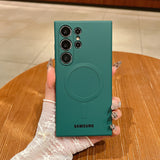 Luxury Liquid Silicone For Magsafe Magnetic Case Samsung Galaxy S26 S25 S24 S23 S22 Ultra Plus S21 FE Soft TPU Shockproof Cover