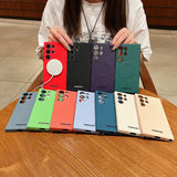 Luxury Liquid Silicone For Magsafe Magnetic Case Samsung Galaxy S26 S25 S24 S23 S22 Ultra Plus S21 FE Soft TPU Shockproof Cover