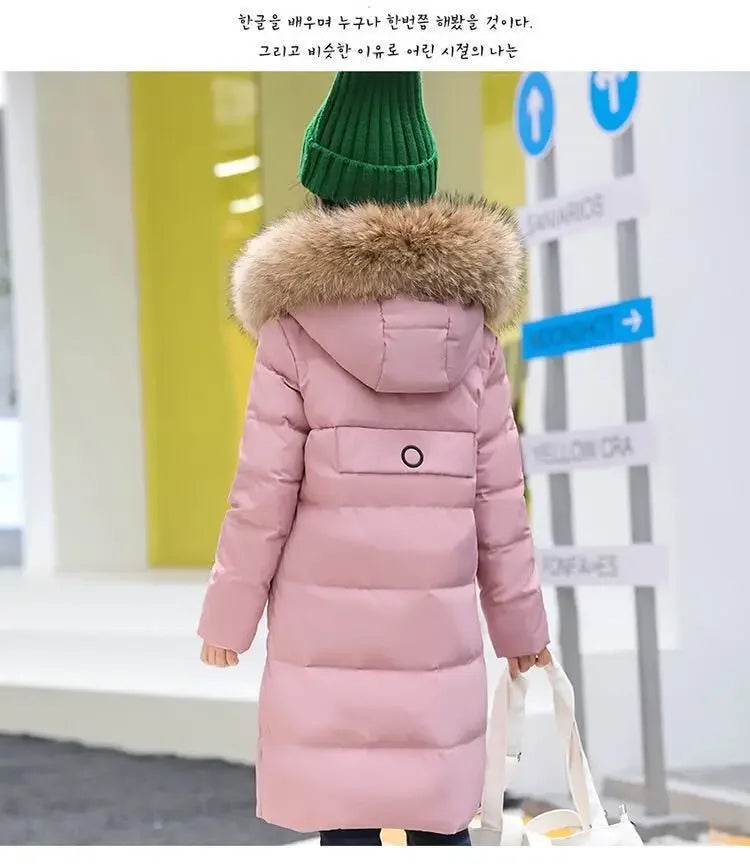 Girls Cotton Jacket Thickened Down Cotton Outerwear Children's Winter Coat Teen Clothes Girls 5 7 9 10 11 12 Years Parka Clothes