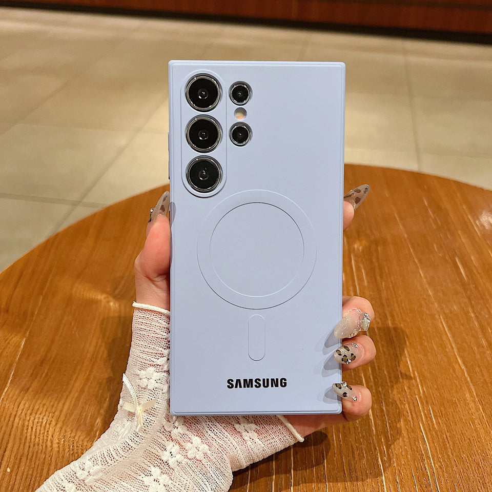 Luxury Liquid Silicone For Magsafe Magnetic Case Samsung Galaxy S26 S25 S24 S23 S22 Ultra Plus S21 FE Soft TPU Shockproof Cover