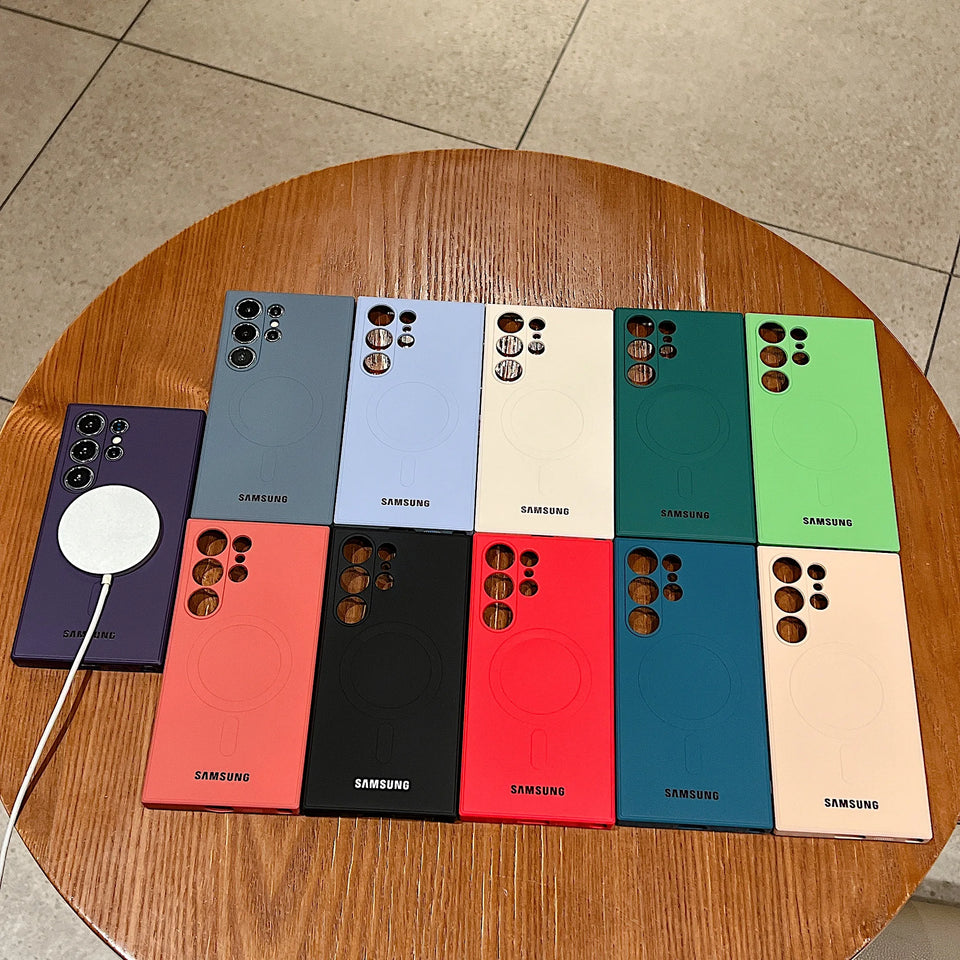 Luxury Liquid Silicone For Magsafe Magnetic Case Samsung Galaxy S26 S25 S24 S23 S22 Ultra Plus S21 FE Soft TPU Shockproof Cover