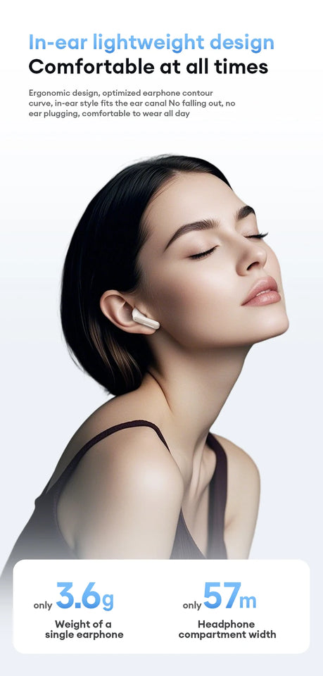 Nuovo auricolare Bluetooth wireless Lenovo LE209 con riduzione del rumore ANC, musica HiFi, cuffie Bluetooth, durata della batteria di 30 ore, cuffie da gioco