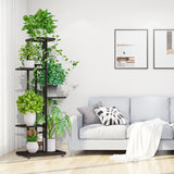 Espositore verticale a 5 strati per piante e fiori, da balcone, da giardino, bonsai, piante decorative, da collezione, vassoio per vasi di fiori