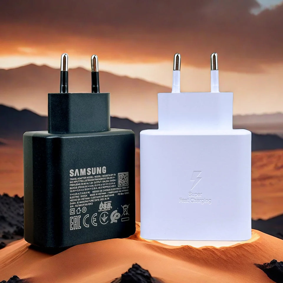 Caricabatterie originale Samsung 45W Super Fast Charge CERTIFICATO UE per Galaxy Z Fold 5 4 3 Flip 5 4 3 S23 S24 Ultra S20 S22 S21