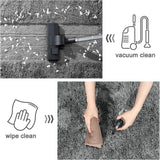 Tappeto lungo in peluche per soggiorno, divano, area tappeti, moderno, ultra morbido, soffice, tappetino da pavimento per camera da letto per bambini, tappetini da comodino, arredamento per la casa, grigio