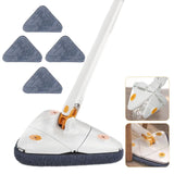 NEW Extended Triangle Mop 360 Twist Squeeze Wringing XType Window Glass Toilet Bathrrom Floor Wall Window Cleaning Mop
