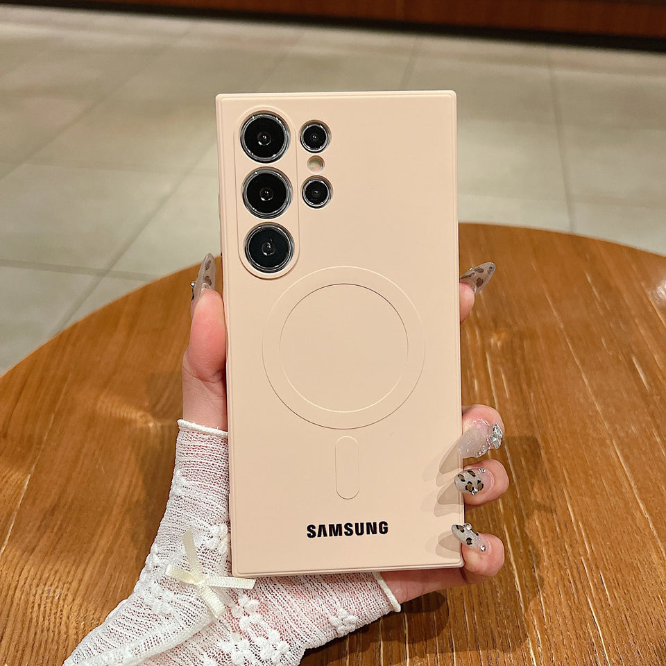 Luxury Liquid Silicone For Magsafe Magnetic Case Samsung Galaxy S26 S25 S24 S23 S22 Ultra Plus S21 FE Soft TPU Shockproof Cover