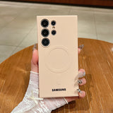 Luxury Liquid Silicone For Magsafe Magnetic Case Samsung Galaxy S26 S25 S24 S23 S22 Ultra Plus S21 FE Soft TPU Shockproof Cover