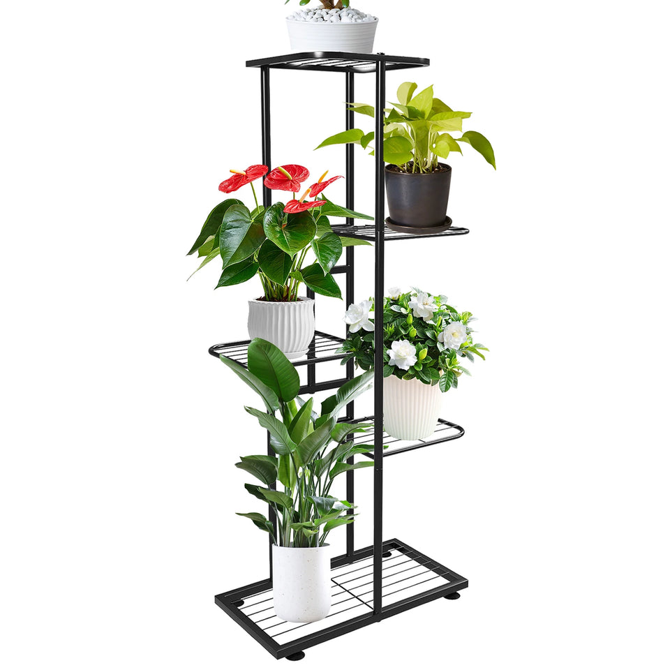 Espositore verticale a 5 strati per piante e fiori, da balcone, da giardino, bonsai, piante decorative, da collezione, vassoio per vasi di fiori