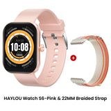 HAYLOU Watch S6 Smartwatch con display HD da 2,01", Bluetooth, chiamate vocali, IP68, impermeabile, monitoraggio del fitness