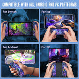 Gamepad For Nintendo Switch/OLED/Lite - RGB LED (L/R) Joypad , Turbo Dual Vibration Wireless Controller For NS Joycon