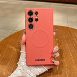 Luxury Liquid Silicone For Magsafe Magnetic Case Samsung Galaxy S26 S25 S24 S23 S22 Ultra Plus S21 FE Soft TPU Shockproof Cover