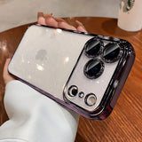 Per iPhone 17 Air 17 Pro Max Custodia di lusso Nuova protezione per fotocamera Glitter Bling Custodia trasparente in PC per iPhone 13 12 11 14 15 16 Pro Max