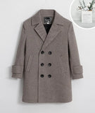 Kids Boy's Autumn Winter Quilted Wool Coat Mid Weight Trench Coat British Style Warmth Cold Resistance