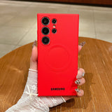 Luxury Liquid Silicone For Magsafe Magnetic Case Samsung Galaxy S26 S25 S24 S23 S22 Ultra Plus S21 FE Soft TPU Shockproof Cover