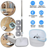 360° Spin Mop Bucket Sets with Wring System Microfiber Refills Household Floor Cleaning 102-128cm Extendable Adjustable Handle