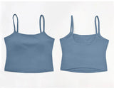 NCLAGEN GYM Tank Top With Built In Bra women's Yoga clothing  running Square Neck fitness vest beautiful back sports Workout