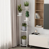 Supporto per piante a più livelli per interni, supporti per fioriere angolari in metallo multistrato con piedini antiscivolo, ripiano alto per fioriere per ufficio domestico