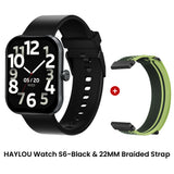 HAYLOU Watch S6 Smartwatch con display HD da 2,01", Bluetooth, chiamate vocali, IP68, impermeabile, monitoraggio del fitness