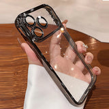 Per iPhone 17 Air 17 Pro Max Custodia di lusso Nuova protezione per fotocamera Glitter Bling Custodia trasparente in PC per iPhone 13 12 11 14 15 16 Pro Max