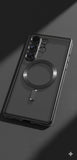Custodia Magsafe Clear Black Marmo per Samsung Galaxy S25 Ultra