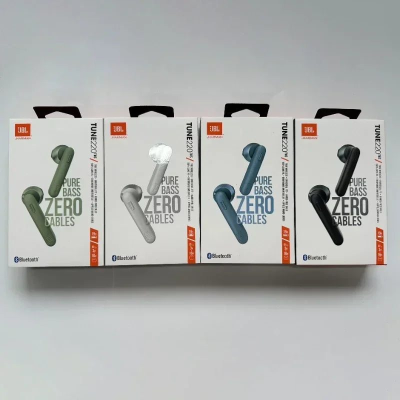 Auricolari stereo JBL TUNE 220TWS True Wireless originali al 100%, con bassi potenti, Bluetooth, con microfono JBL T220TWS+Free Cove