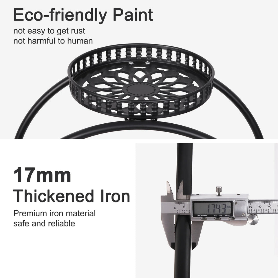 Supporto per piante con 4 ripiani e 6 vasi, scaffale con 4 ruote, mobile libero, scaffale per balcone