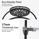 Supporto per piante con 4 ripiani e 6 vasi, scaffale con 4 ruote, mobile libero, scaffale per balcone