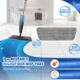 Spray Mop Broom Set Magic Flat Mops for Floor Home Cleaning Household Tool with Reusable Microfiber Pads 360° Rotating, 700ml