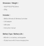 Controller di gioco wireless 8BitDo Ultimate 2C per PC, Windows 10, 11, Steam Deck, Raspberry Pi, accessori per gamepad Android