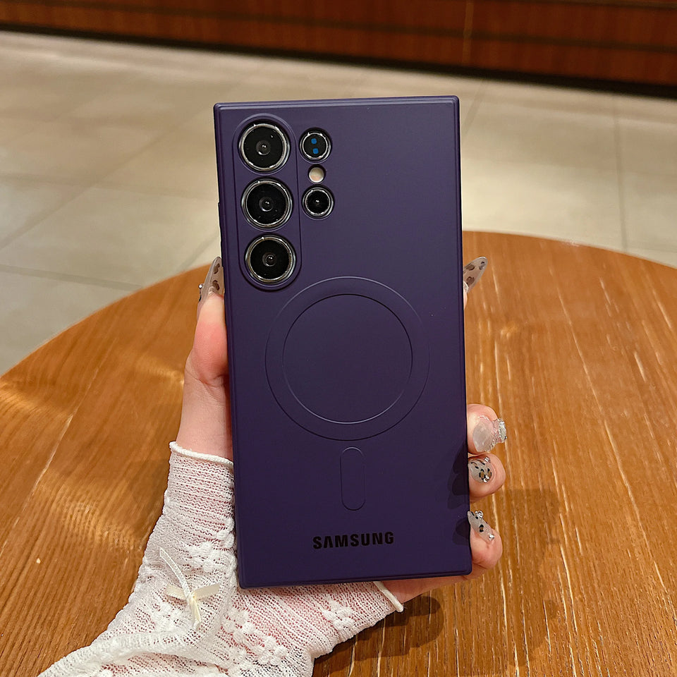 Luxury Liquid Silicone For Magsafe Magnetic Case Samsung Galaxy S26 S25 S24 S23 S22 Ultra Plus S21 FE Soft TPU Shockproof Cover