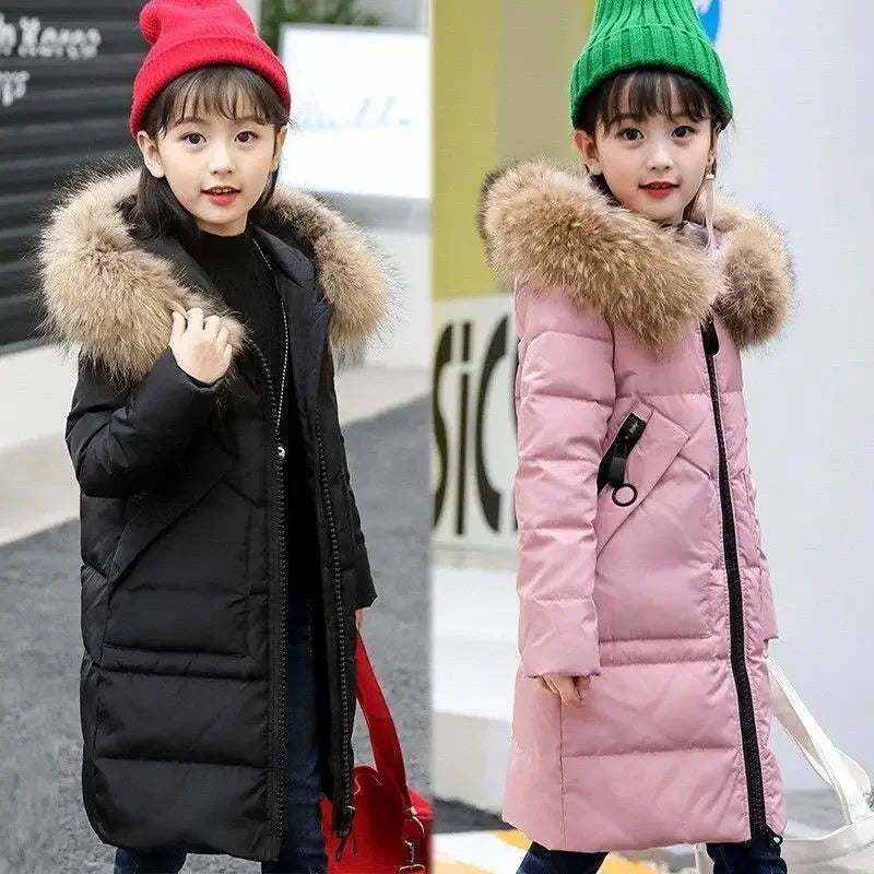 Girls Cotton Jacket Thickened Down Cotton Outerwear Children's Winter Coat Teen Clothes Girls 5 7 9 10 11 12 Years Parka Clothes