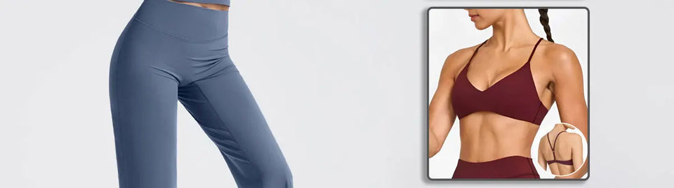 NCLAGEN Straight-Leg Pants Ultra Soft Butter Fabric Women's Mid-Waist Yoga Pants GYM Naked Feel Pilates Running Sport Trousers