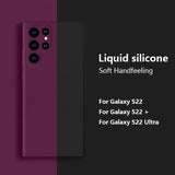 Case For Samsung Galaxy S24 S23 S22 S25 Ultra S24 FE A56 A55 A53 A54 A16 A17 5G S25 Edge Shockproof Liquid Silicone Phone Cover