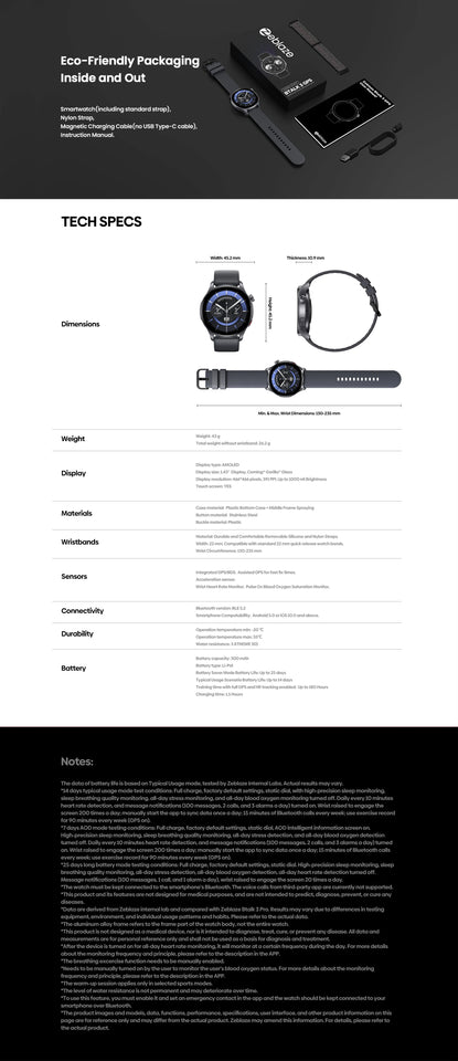 Nuovo smartwatch GPS Zeblaze Btalk 3 con schermo AMOLED da 1,43" e doppio cinturino, chiamate Bluetooth, orologio sportivo, frequenza cardiaca, SpO2, monitoraggio dello stress