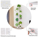 Espositore verticale a 5 strati per piante e fiori, da balcone, da giardino, bonsai, piante decorative, da collezione, vassoio per vasi di fiori