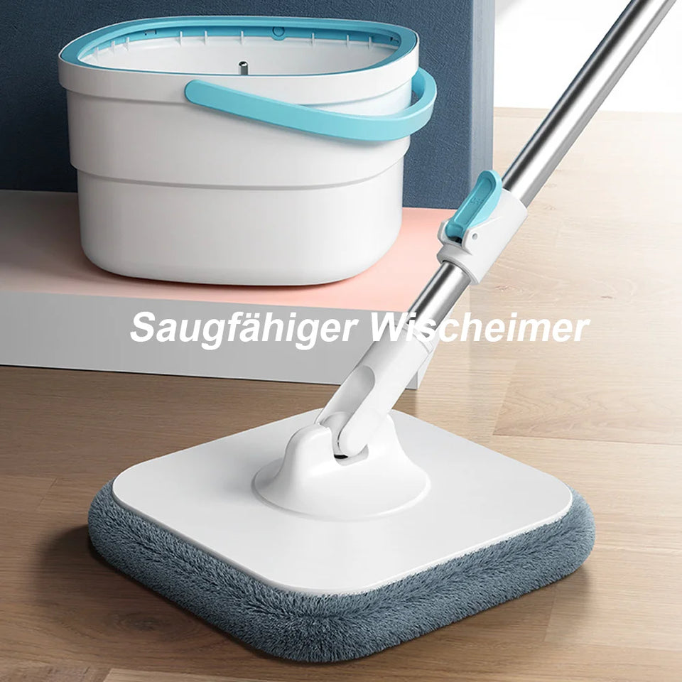 Spin Mop Bucket 3 Microfiber Refills Household Cleaning Automatic Spin Mop Hand-Free Automatic Dehydration Mop for Home Cleaning
