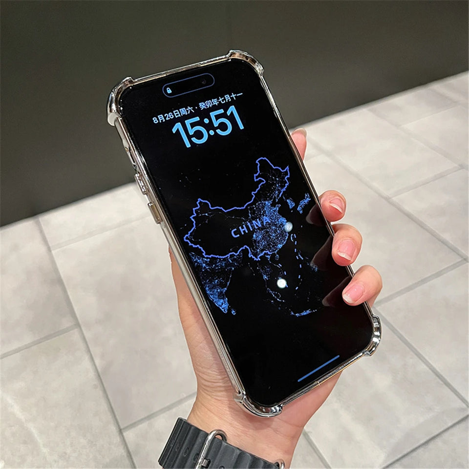 Supporto magnetico antiurto con placcatura di lusso per custodia trasparente Magsafe per iPhone 15 16 14 13 12 17 Pro Max con supporto e custodia