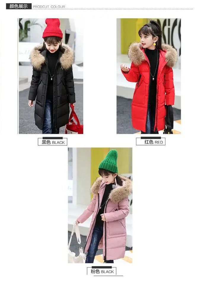 Girls Cotton Jacket Thickened Down Cotton Outerwear Children's Winter Coat Teen Clothes Girls 5 7 9 10 11 12 Years Parka Clothes