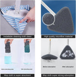 NEW Extended Triangle Mop 360 Twist Squeeze Wringing XType Window Glass Toilet Bathrrom Floor Wall Window Cleaning Mop