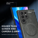 Custodia di lusso per Samsung Galaxy S24 S23 S22 Ultra Custodia in pelle e silicone per Samsung Galaxy S20 Plus S21 FE Custodia per telefono S25