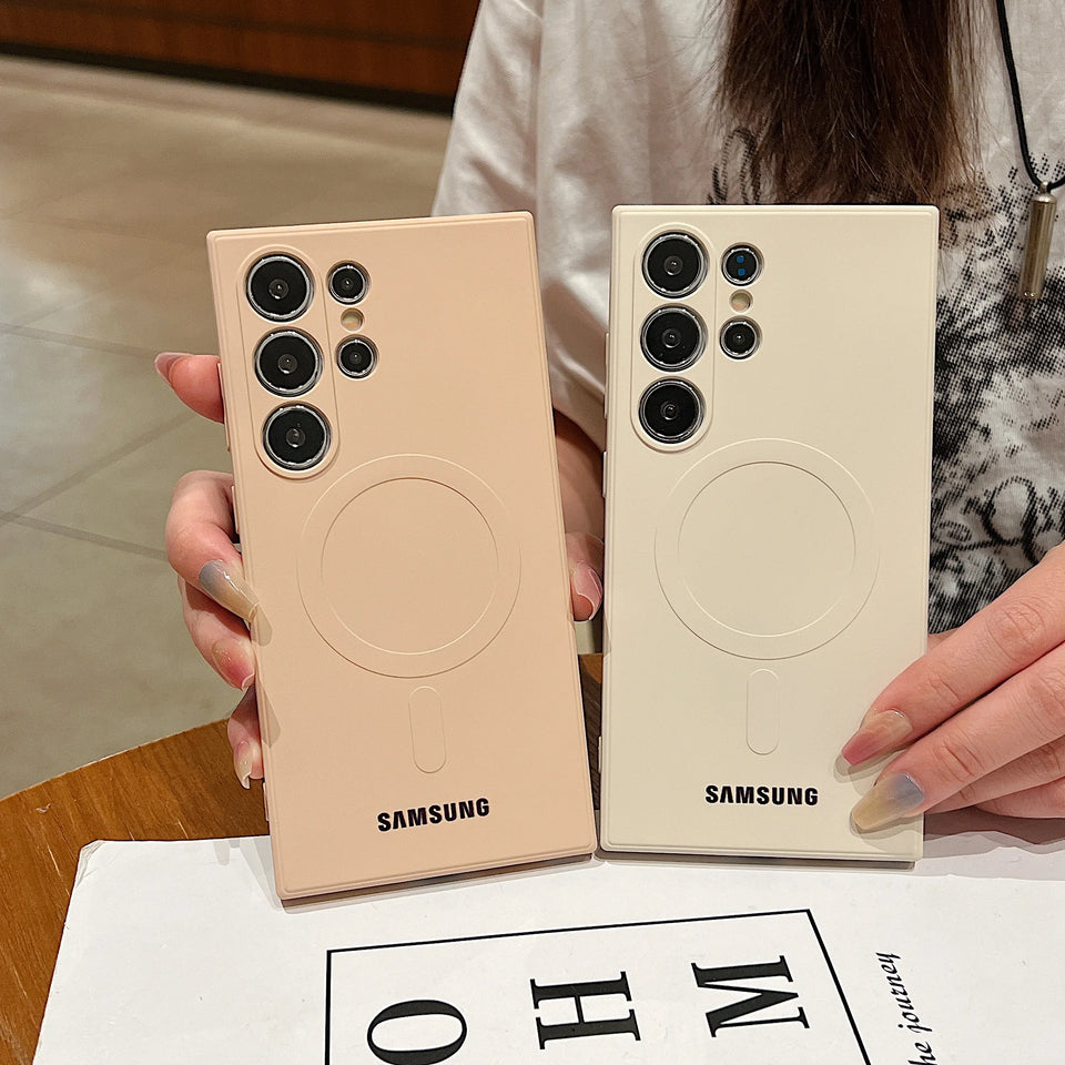 Luxury Liquid Silicone For Magsafe Magnetic Case Samsung Galaxy S26 S25 S24 S23 S22 Ultra Plus S21 FE Soft TPU Shockproof Cover