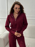 Wolfeel, nuovi pantaloni in maglia con cerniera autunno inverno, pantaloni cardigan slim fit alla moda da donna, outfit da pendolarismo chic