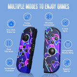 Gamepad For Nintendo Switch/OLED/Lite - RGB LED (L/R) Joypad , Turbo Dual Vibration Wireless Controller For NS Joycon