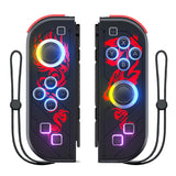Gamepad For Nintendo Switch/OLED/Lite - RGB LED (L/R) Joypad , Turbo Dual Vibration Wireless Controller For NS Joycon